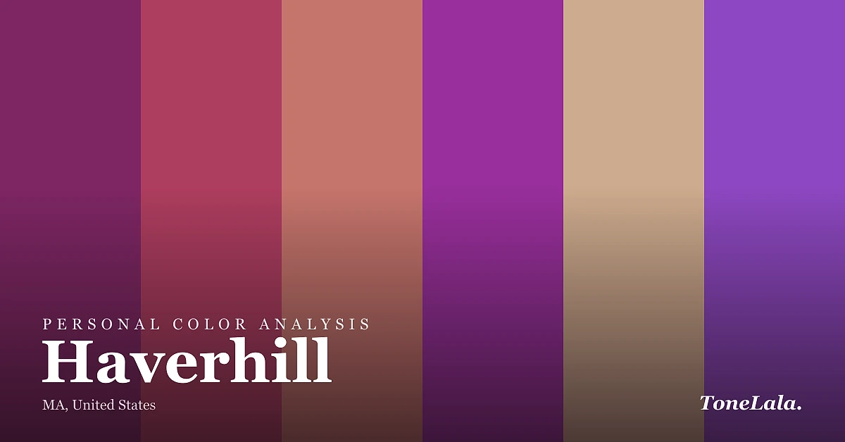 Personal color analysis in Haverhill — the Haverhill color palette by ToneLala