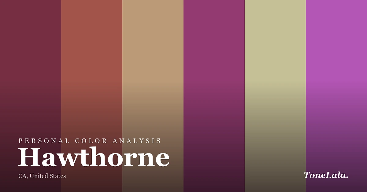 Personal color analysis in Hawthorne — the Hawthorne color palette by ToneLala