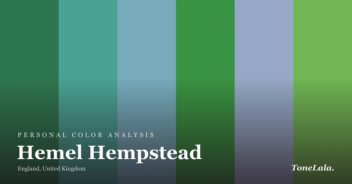Personal color analysis in Hemel Hempstead — the Hemel Hempstead color palette by ToneLala