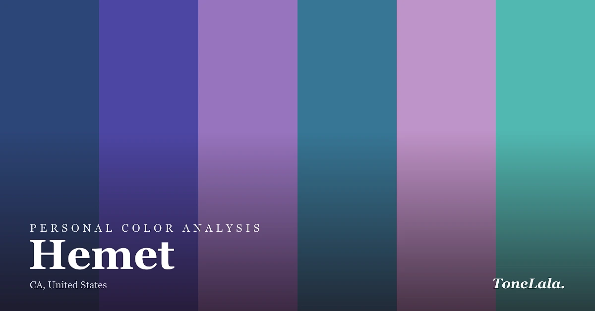 Personal color analysis in Hemet — the Hemet color palette by ToneLala