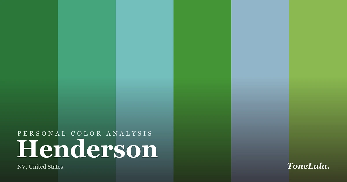 Personal color analysis in Henderson — the Henderson color palette by ToneLala