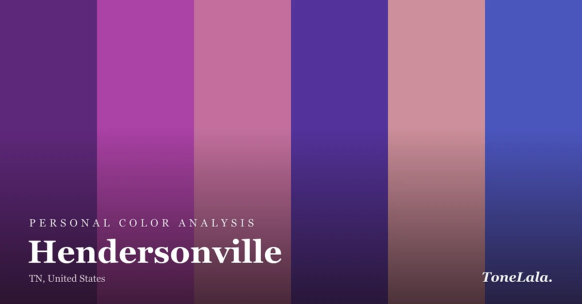 Personal color analysis in Hendersonville — the Hendersonville color palette by ToneLala