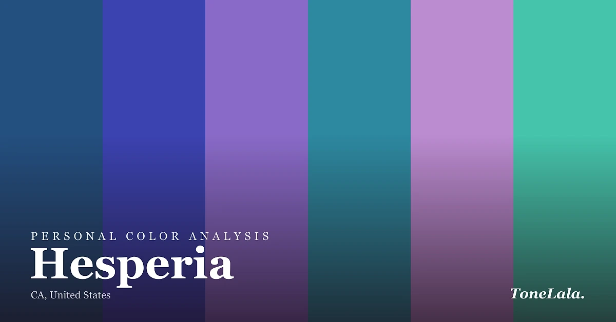 Personal color analysis in Hesperia — the Hesperia color palette by ToneLala
