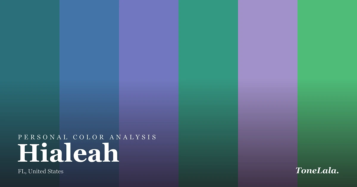 Personal color analysis in Hialeah — the Hialeah color palette by ToneLala