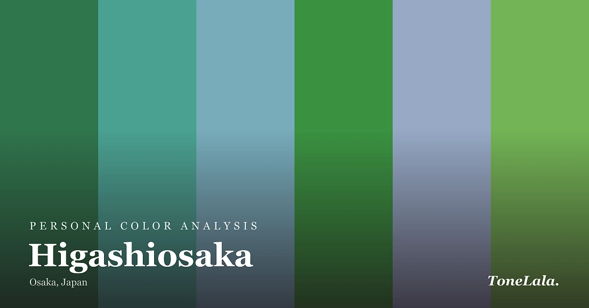 Personal color analysis in Higashiosaka — the Higashiosaka color palette by ToneLala