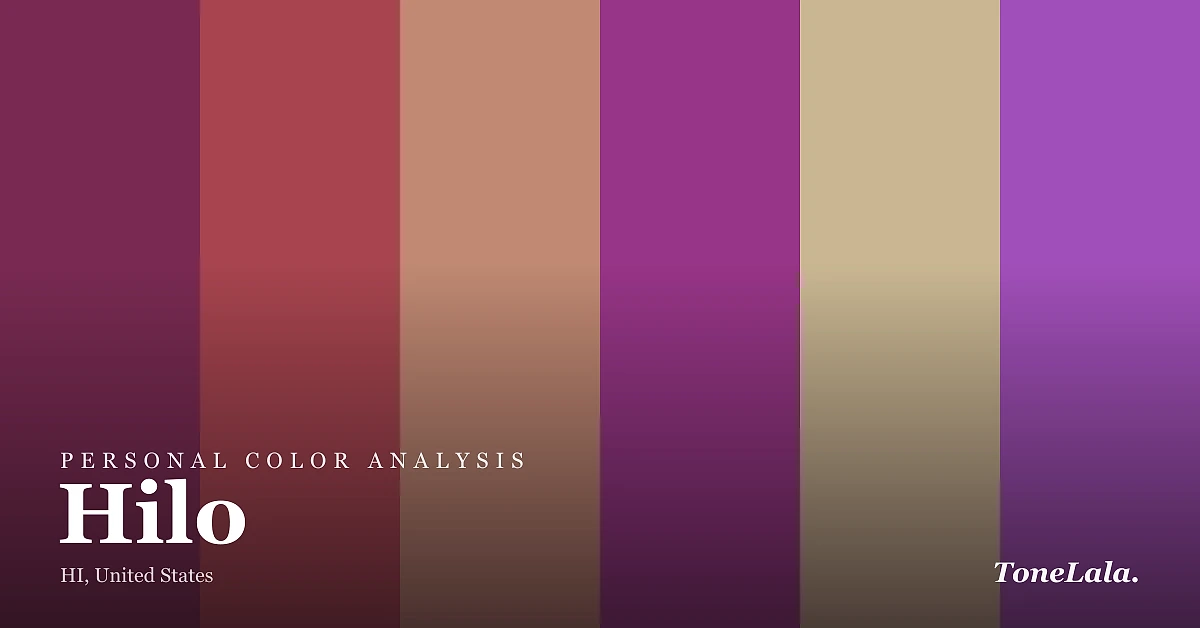 Personal color analysis in Hilo — the Hilo color palette by ToneLala