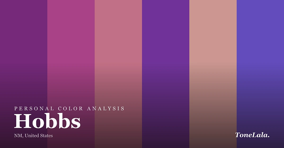 Personal color analysis in Hobbs — the Hobbs color palette by ToneLala