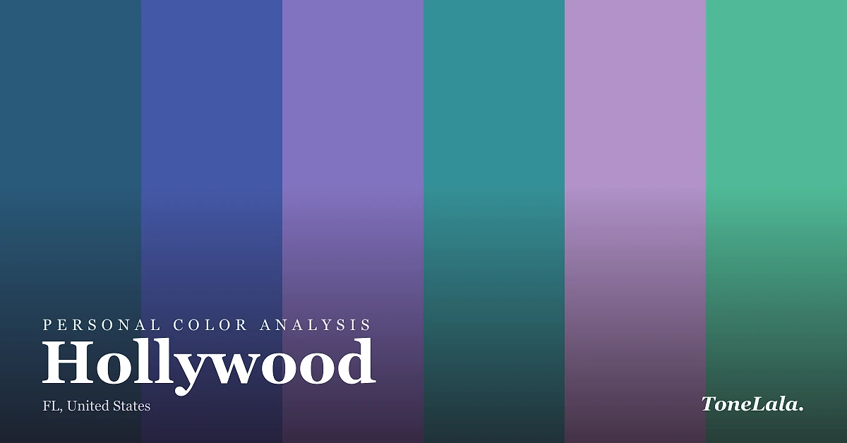 Personal color analysis in Hollywood — the Hollywood color palette by ToneLala