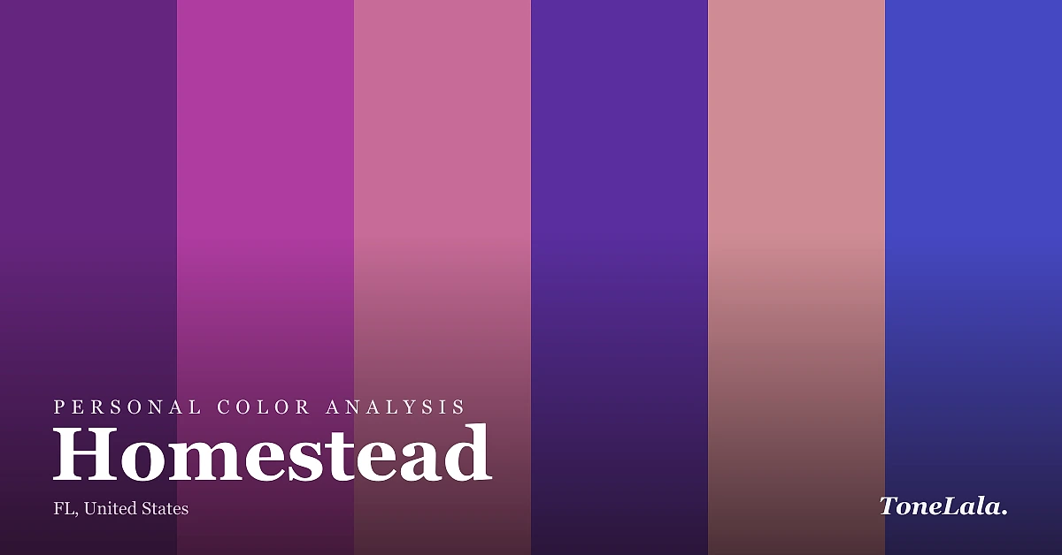 Personal color analysis in Homestead — the Homestead color palette by ToneLala