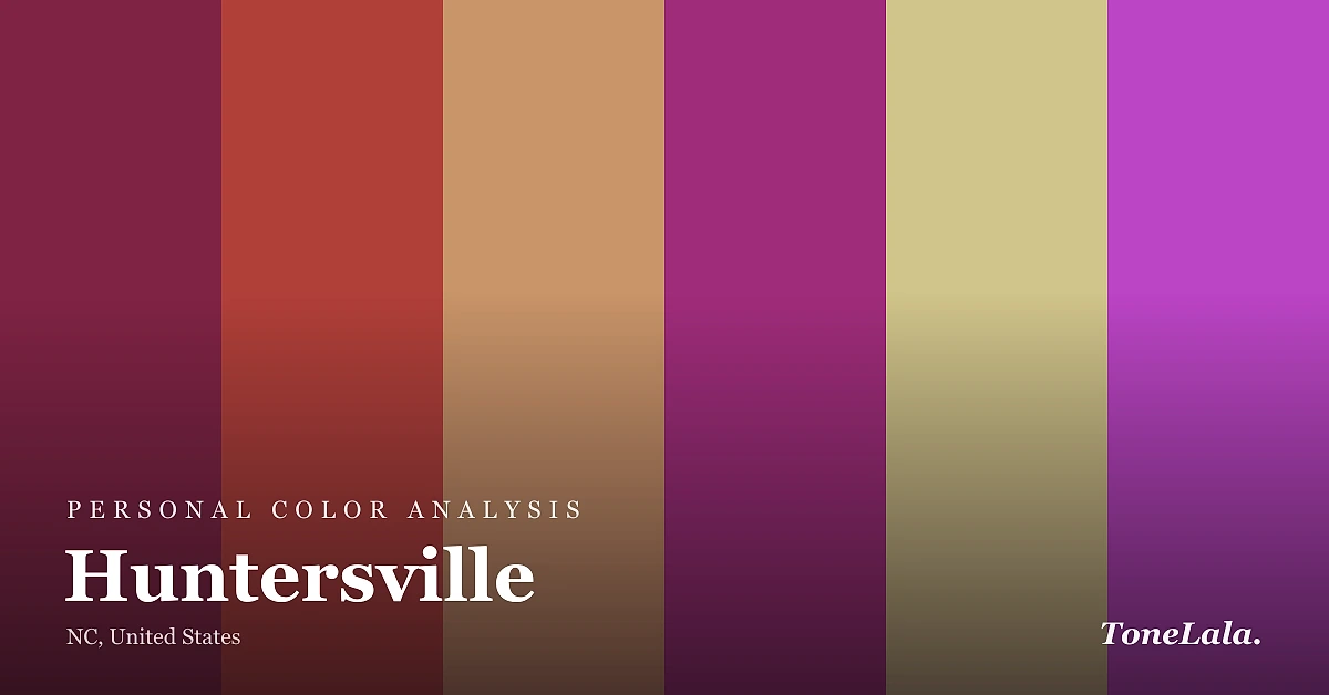 Personal color analysis in Huntersville — the Huntersville color palette by ToneLala
