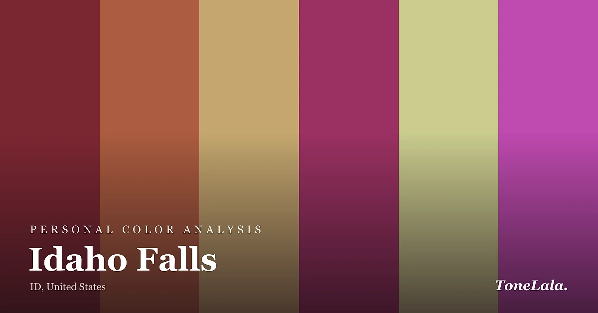 Personal color analysis in Idaho Falls — the Idaho Falls color palette by ToneLala