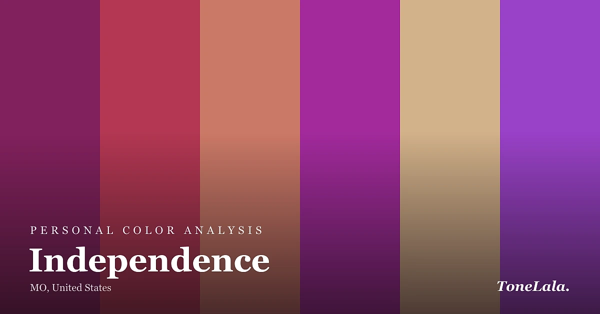 Personal color analysis in Independence — the Independence color palette by ToneLala