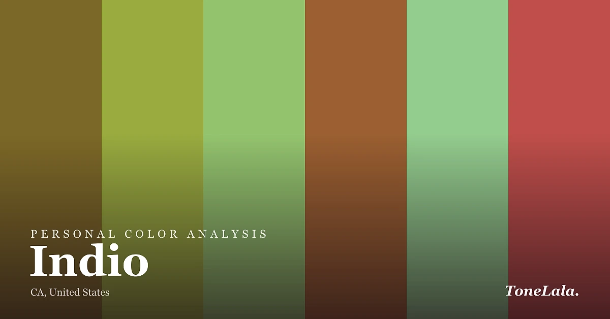 Personal color analysis in Indio — the Indio color palette by ToneLala