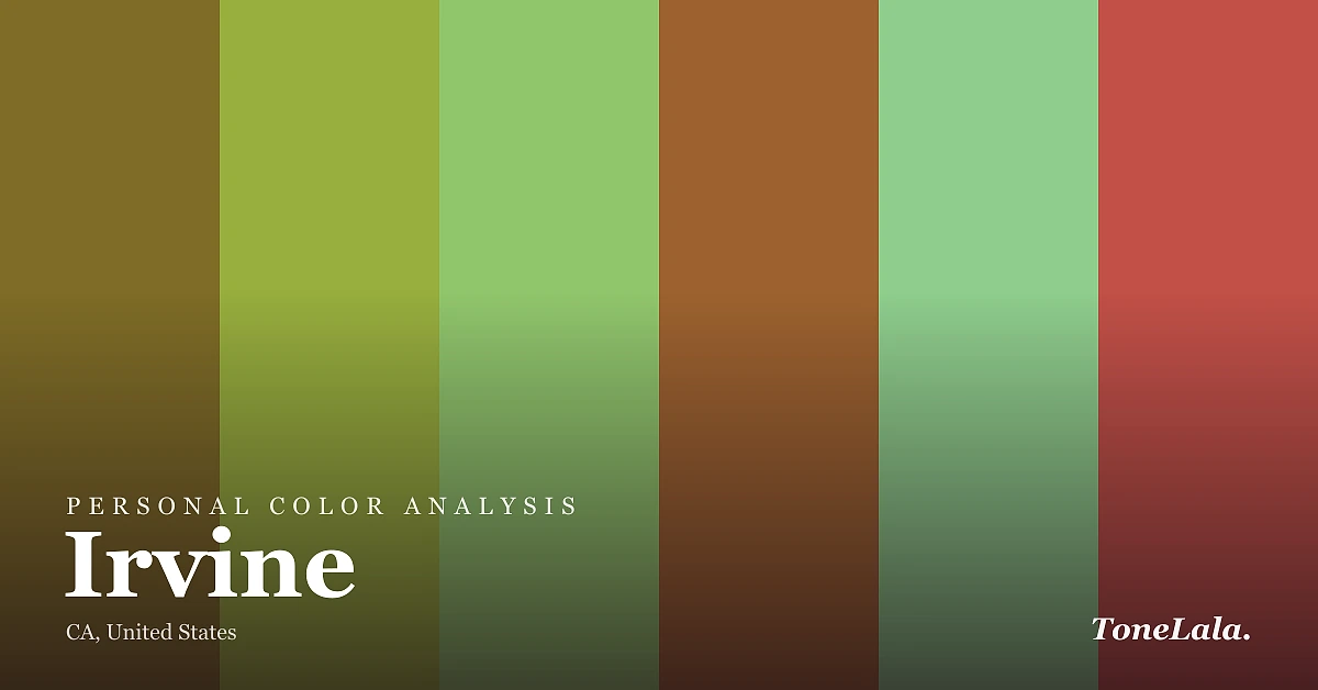 Personal color analysis in Irvine — the Irvine color palette by ToneLala