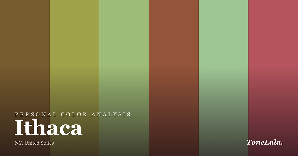 Personal color analysis in Ithaca — the Ithaca color palette by ToneLala