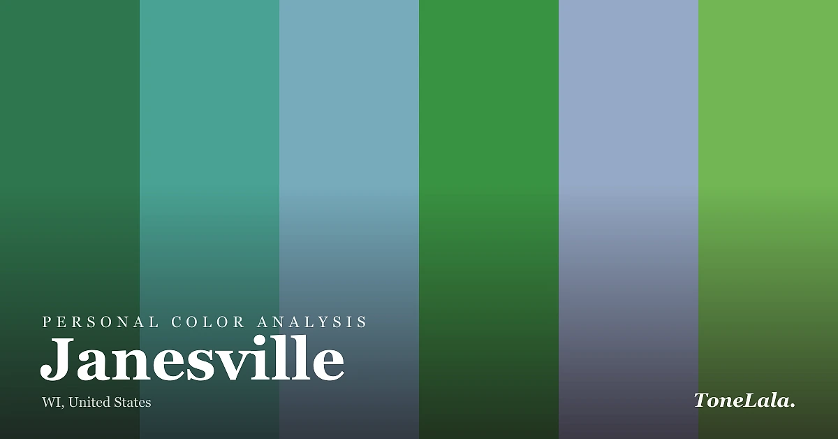 Personal color analysis in Janesville — the Janesville color palette by ToneLala
