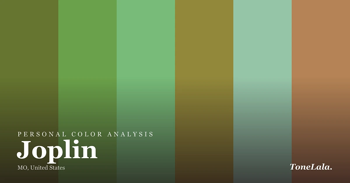 Personal color analysis in Joplin — the Joplin color palette by ToneLala