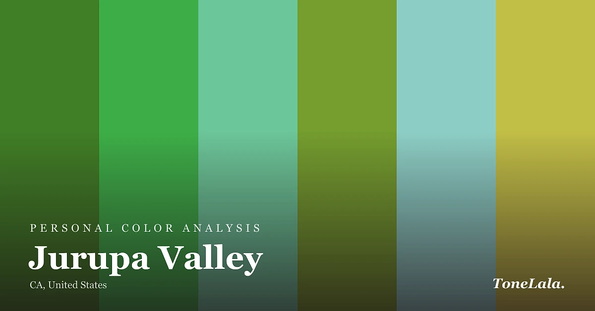 Personal color analysis in Jurupa Valley — the Jurupa Valley color palette by ToneLala