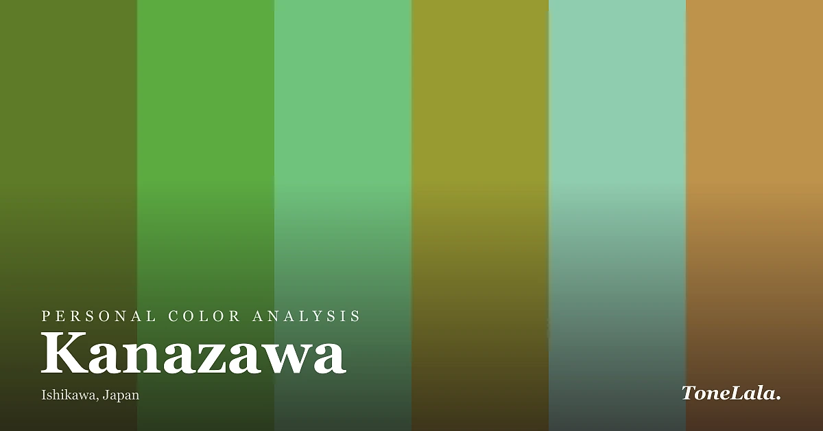 Personal color analysis in Kanazawa — the Kanazawa color palette by ToneLala