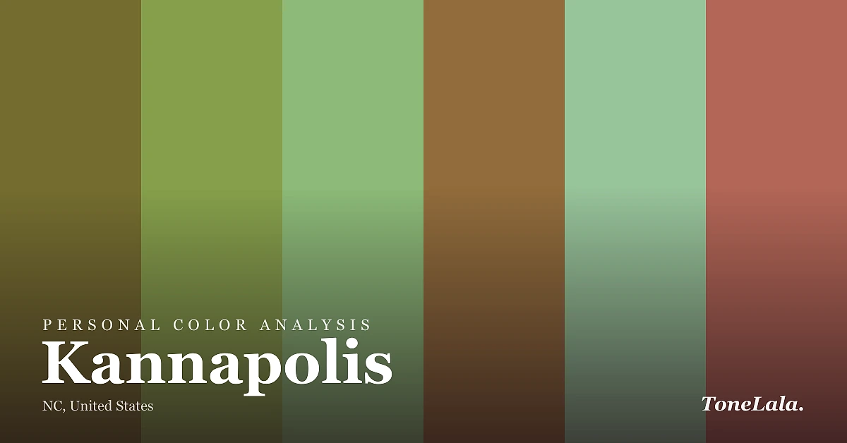 Personal color analysis in Kannapolis — the Kannapolis color palette by ToneLala
