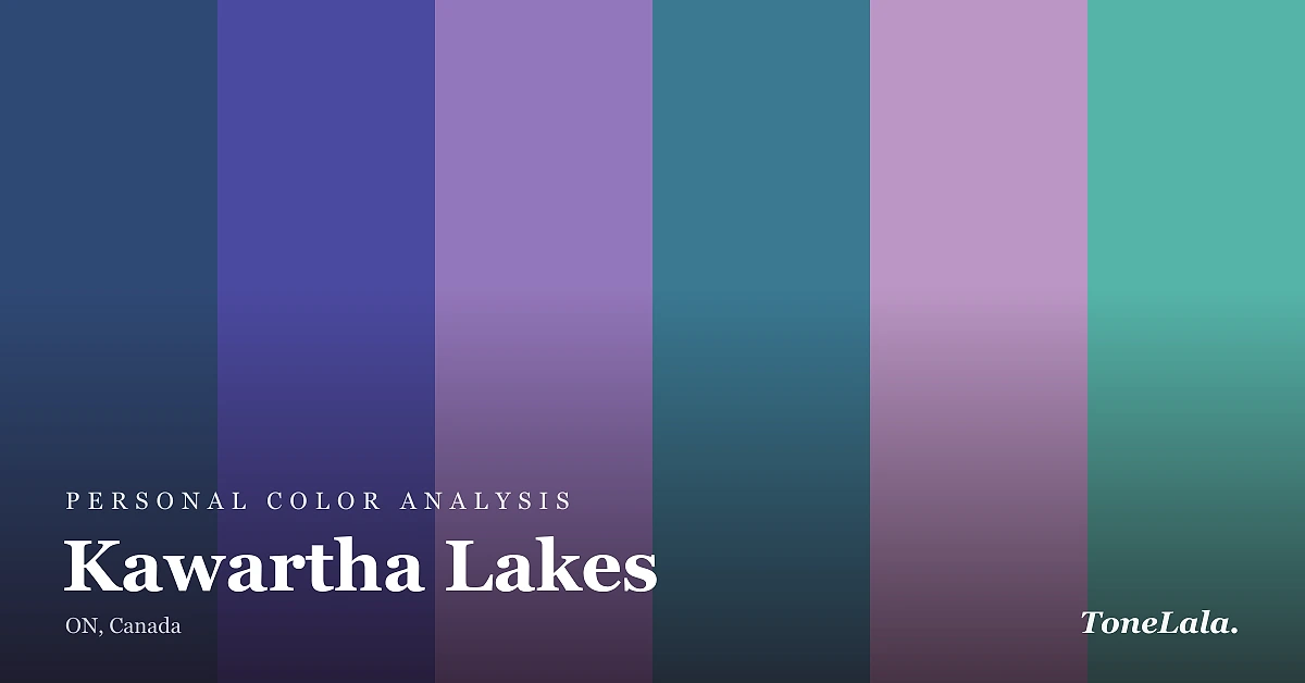 Personal color analysis in Kawartha Lakes — the Kawartha Lakes color palette by ToneLala