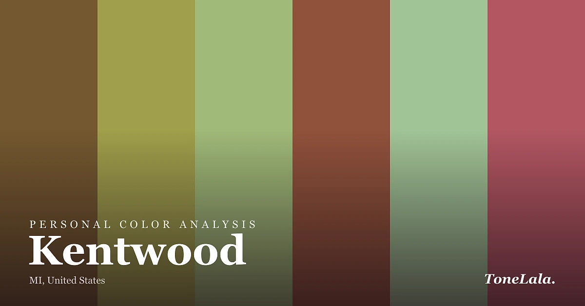 Personal color analysis in Kentwood — the Kentwood color palette by ToneLala