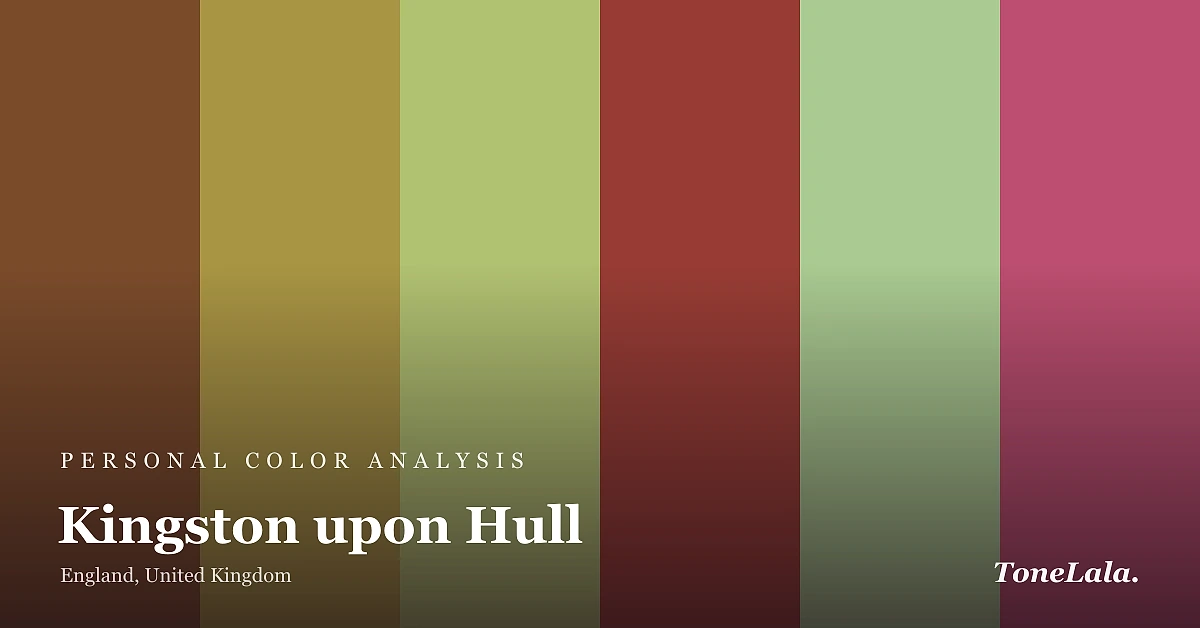 Personal color analysis in Kingston upon Hull — the Kingston upon Hull color palette by ToneLala