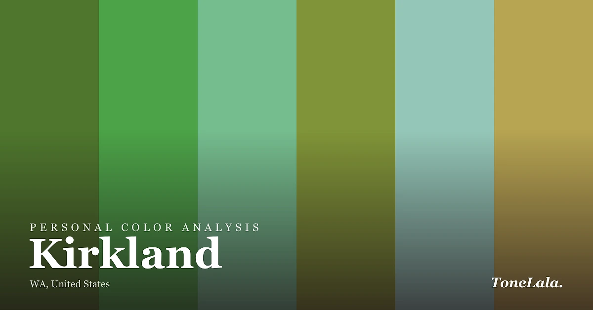Personal color analysis in Kirkland — the Kirkland color palette by ToneLala