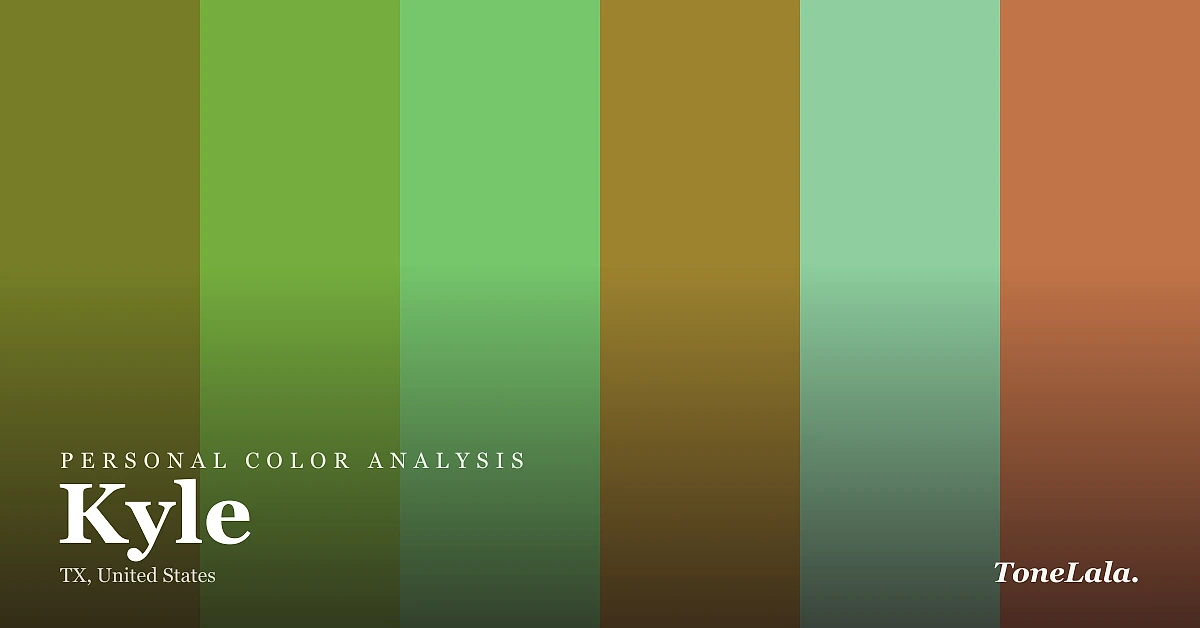Personal color analysis in Kyle — the Kyle color palette by ToneLala