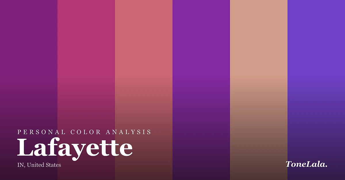 Personal color analysis in Lafayette — the Lafayette color palette by ToneLala