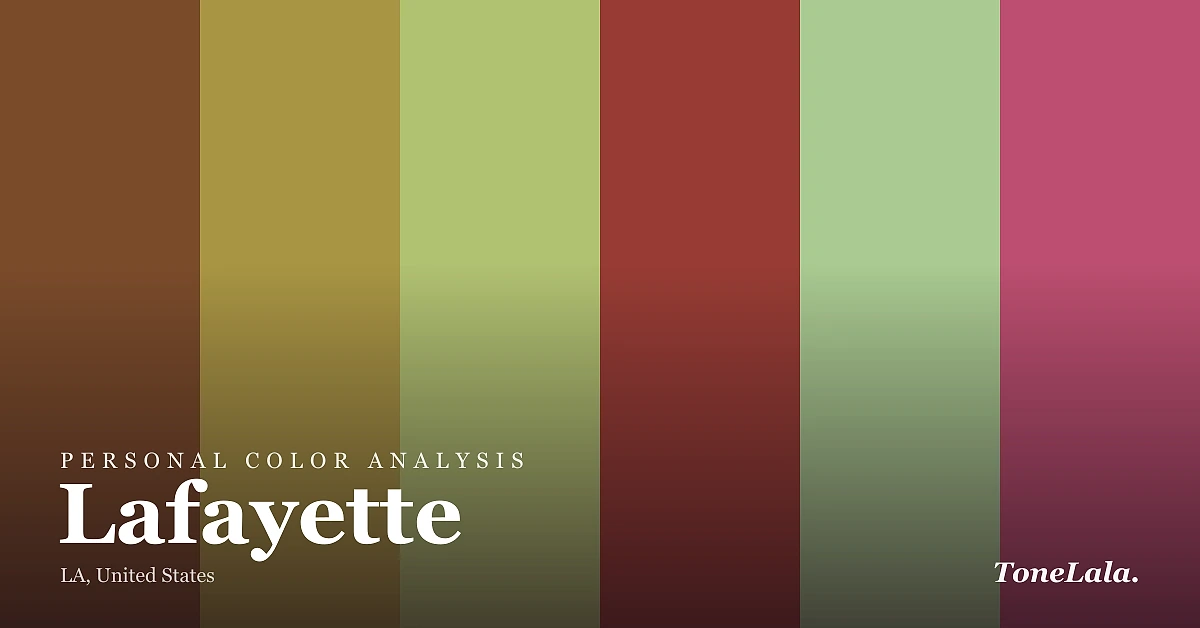 Personal color analysis in Lafayette — the Lafayette color palette by ToneLala