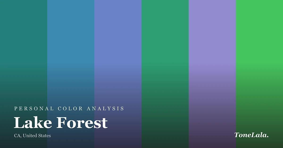 Personal color analysis in Lake Forest — the Lake Forest color palette by ToneLala
