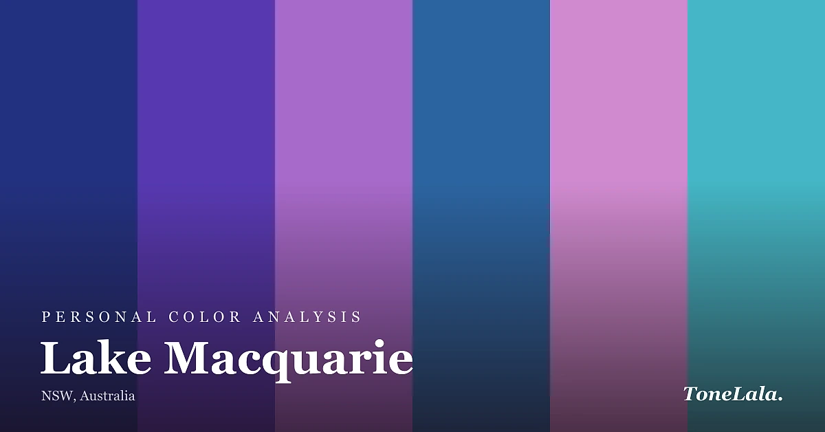 Personal color analysis in Lake Macquarie — the Lake Macquarie color palette by ToneLala