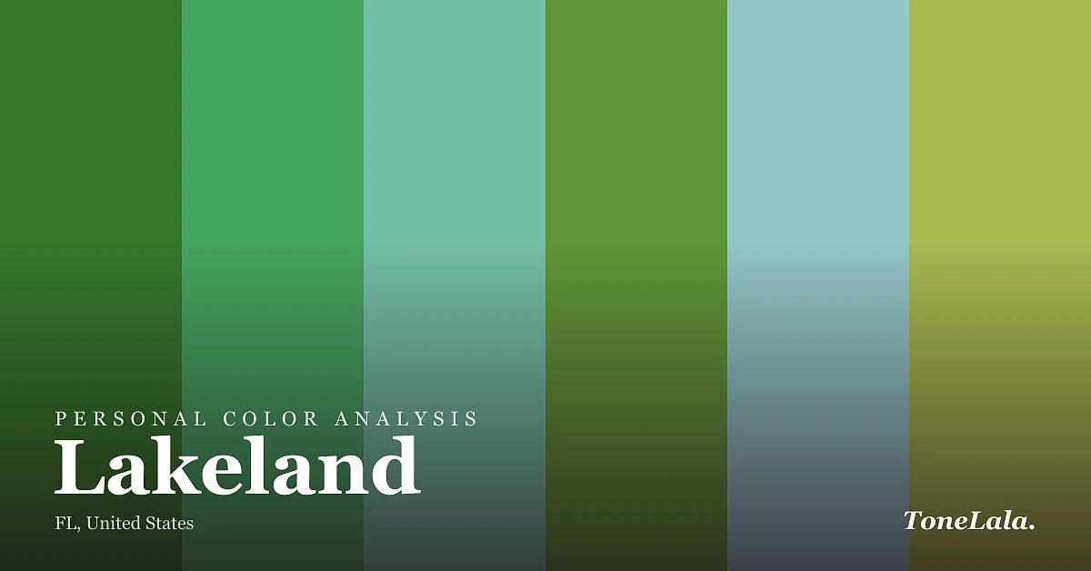 Personal color analysis in Lakeland — the Lakeland color palette by ToneLala