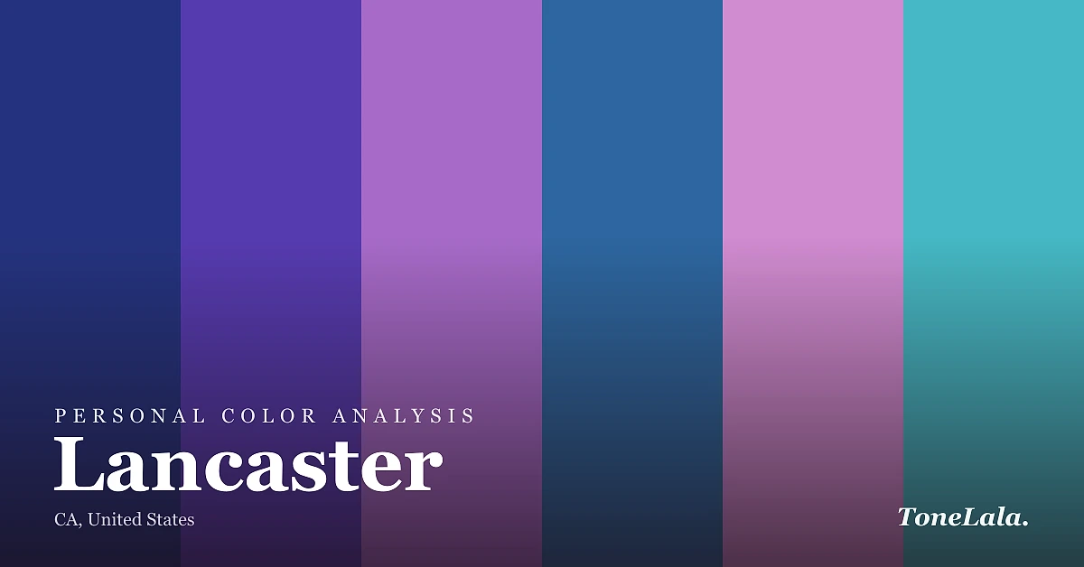 Personal color analysis in Lancaster — the Lancaster color palette by ToneLala