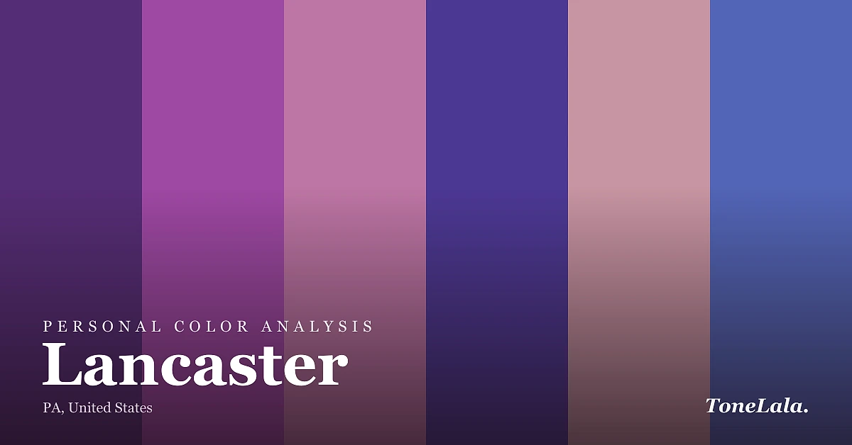 Personal color analysis in Lancaster — the Lancaster color palette by ToneLala