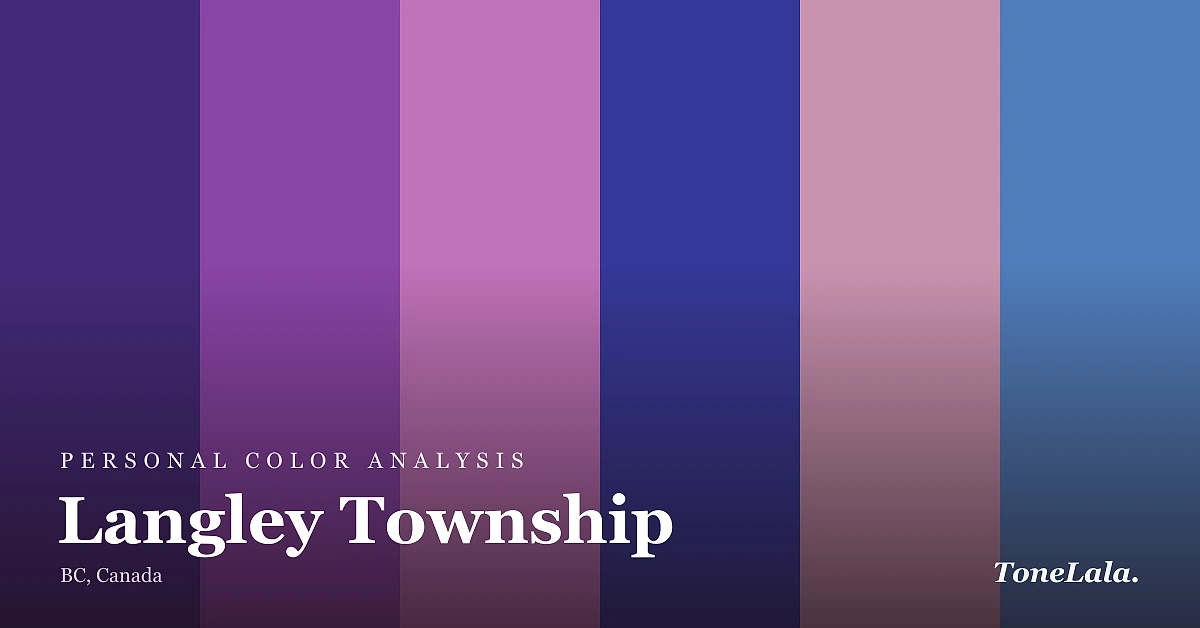 Personal color analysis in Langley Township — the Langley Township color palette by ToneLala