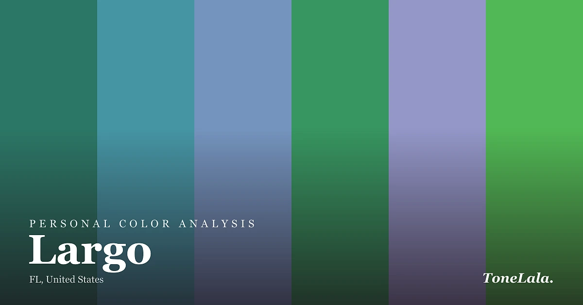 Personal color analysis in Largo — the Largo color palette by ToneLala