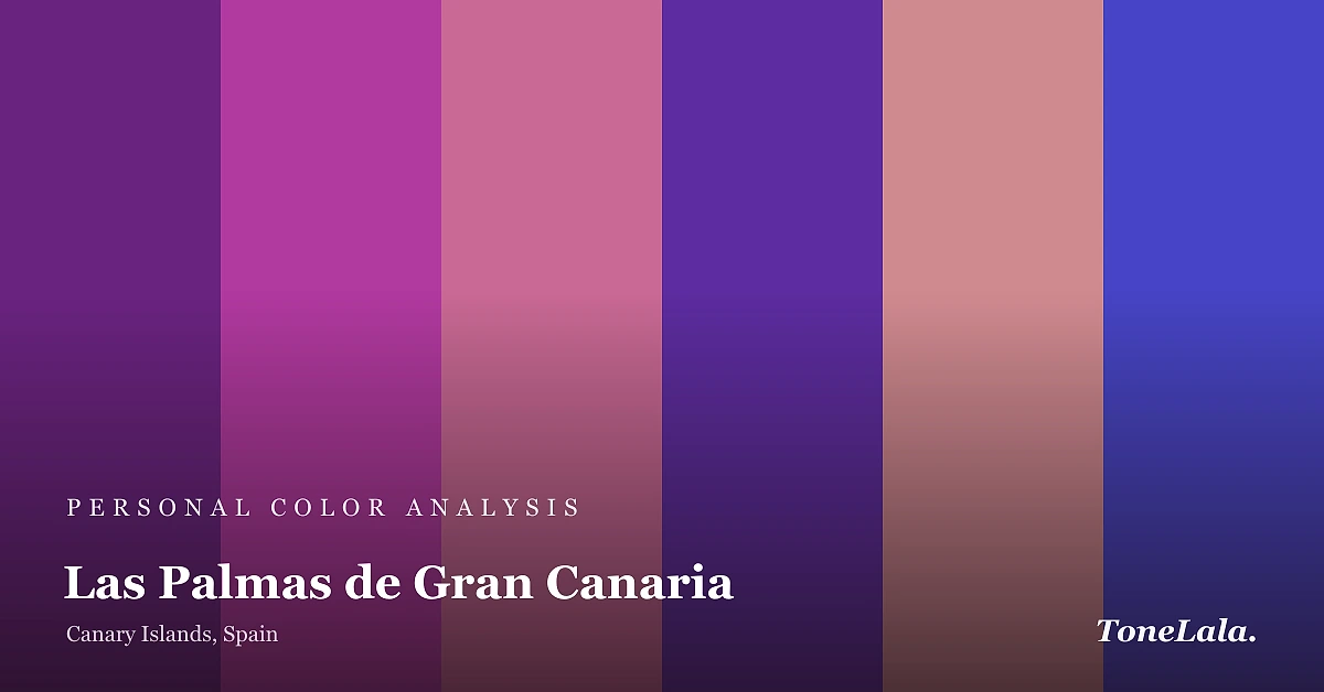 Personal color analysis in Las Palmas de Gran Canaria — the Las Palmas de Gran Canaria color palette by ToneLala