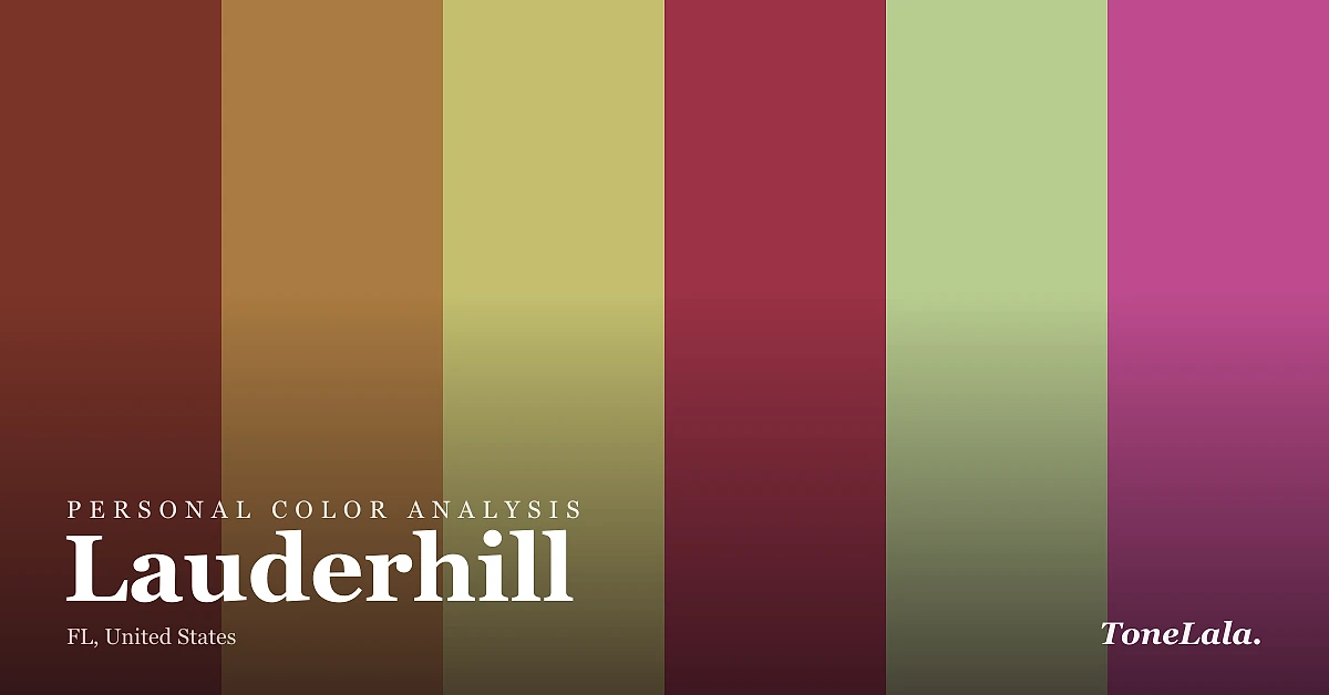Personal color analysis in Lauderhill — the Lauderhill color palette by ToneLala