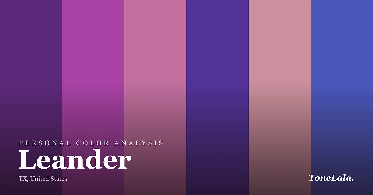 Personal color analysis in Leander — the Leander color palette by ToneLala