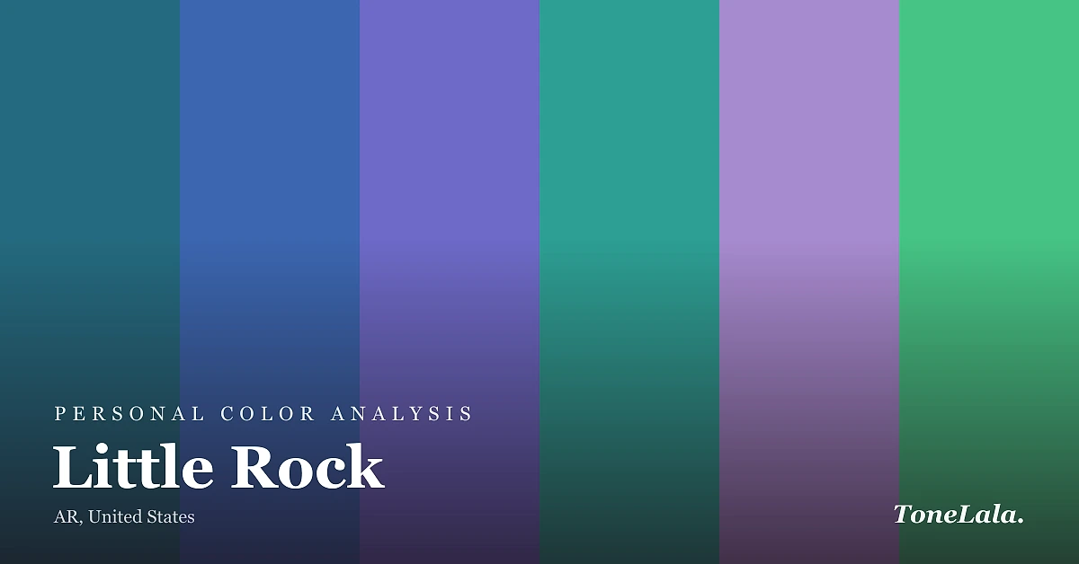 Personal color analysis in Little Rock — the Little Rock color palette by ToneLala