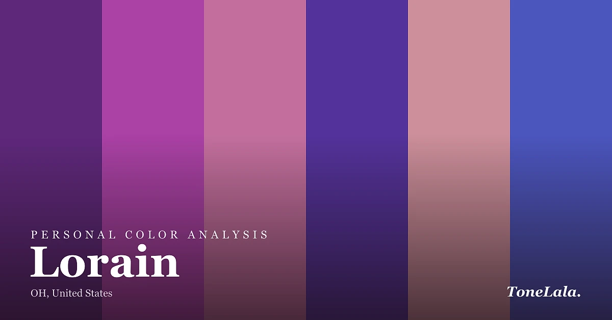 Personal color analysis in Lorain — the Lorain color palette by ToneLala