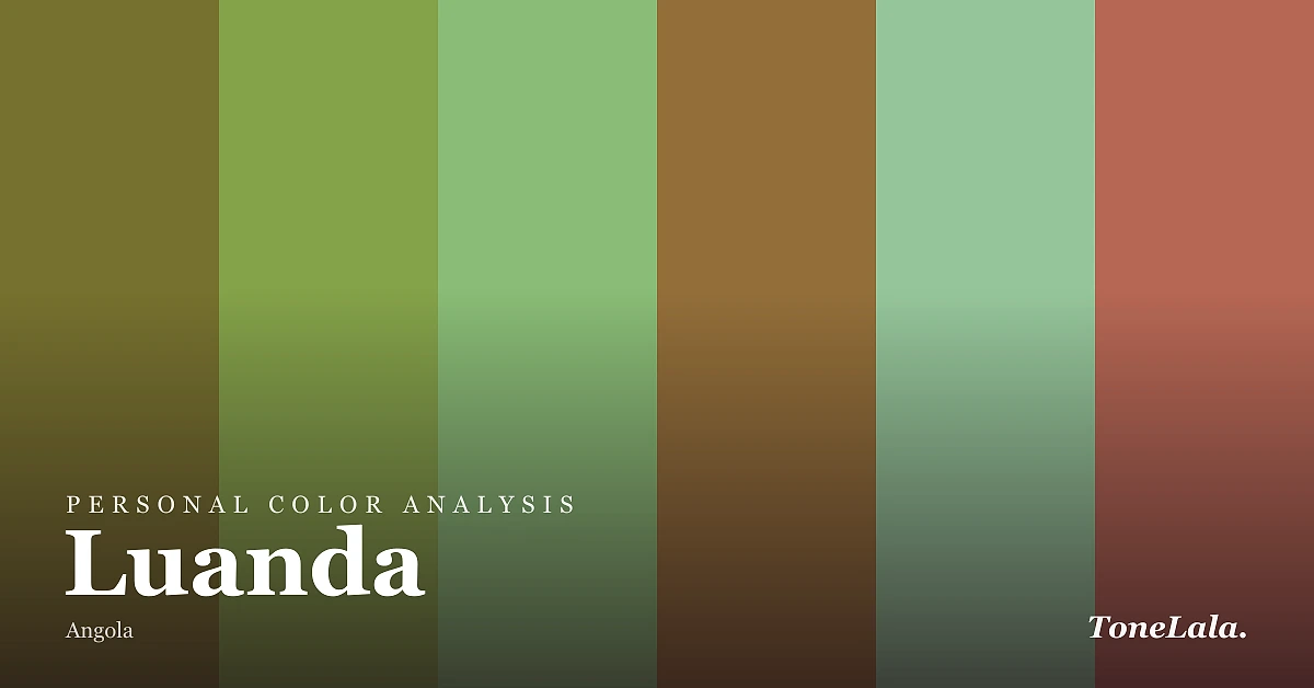 Personal color analysis in Luanda — the Luanda color palette by ToneLala
