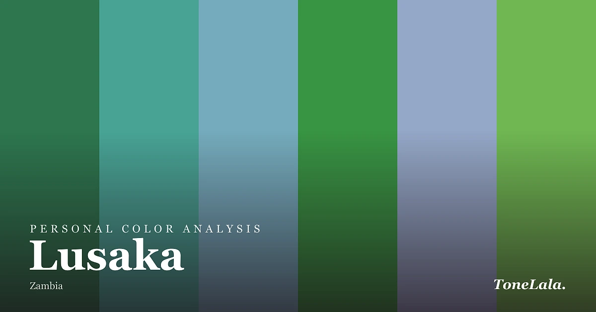 Personal color analysis in Lusaka — the Lusaka color palette by ToneLala