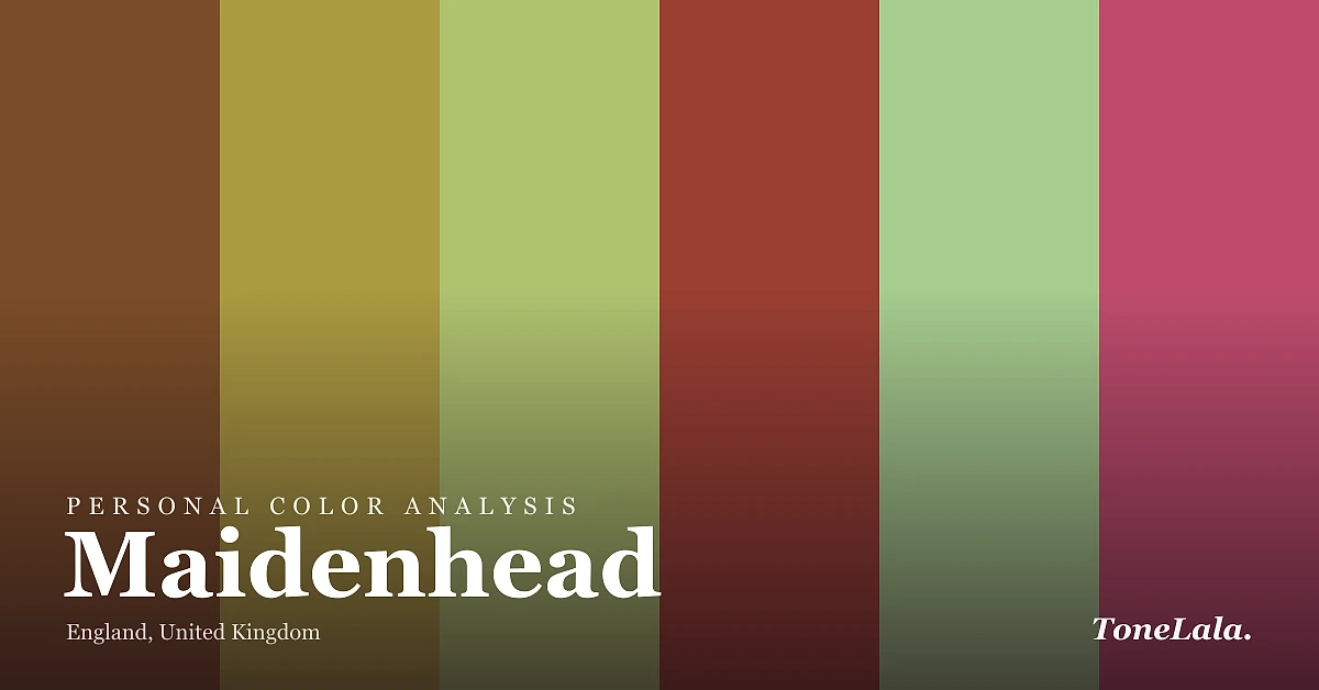 Personal color analysis in Maidenhead, the Maidenhead color palette by ToneLala