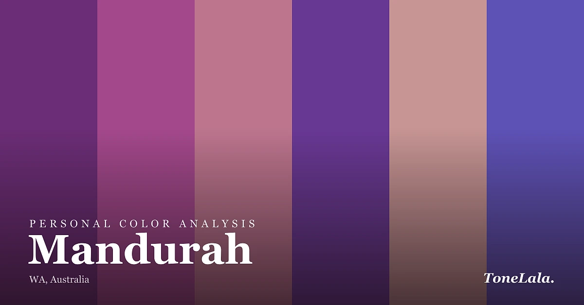 Personal color analysis in Mandurah — the Mandurah color palette by ToneLala