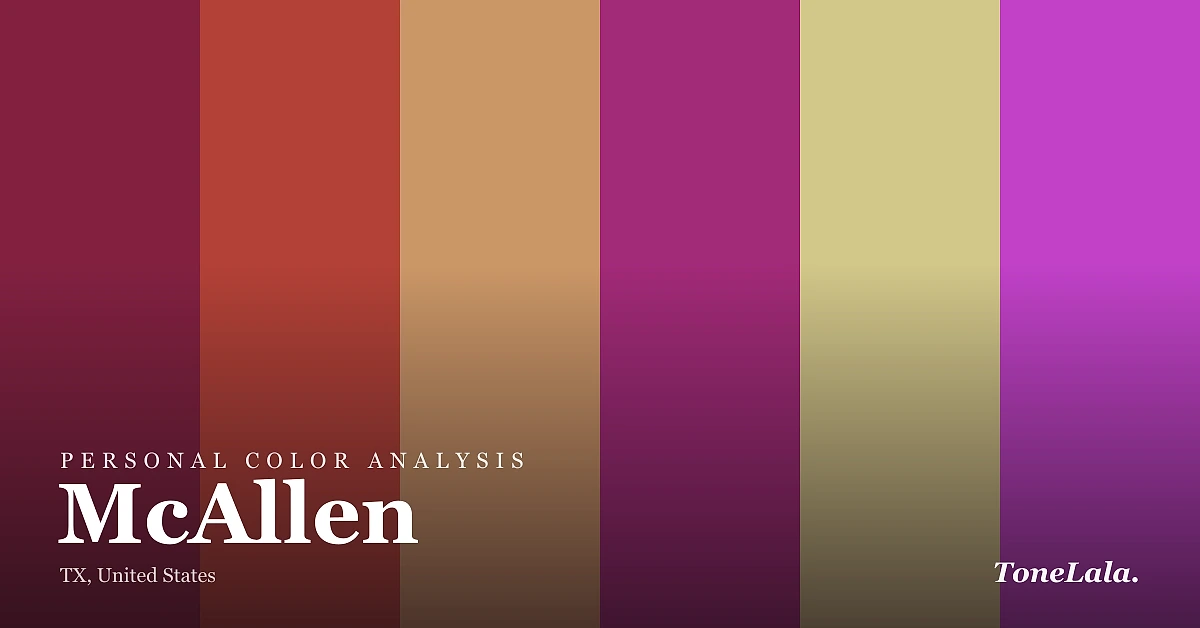 Personal color analysis in McAllen — the McAllen color palette by ToneLala