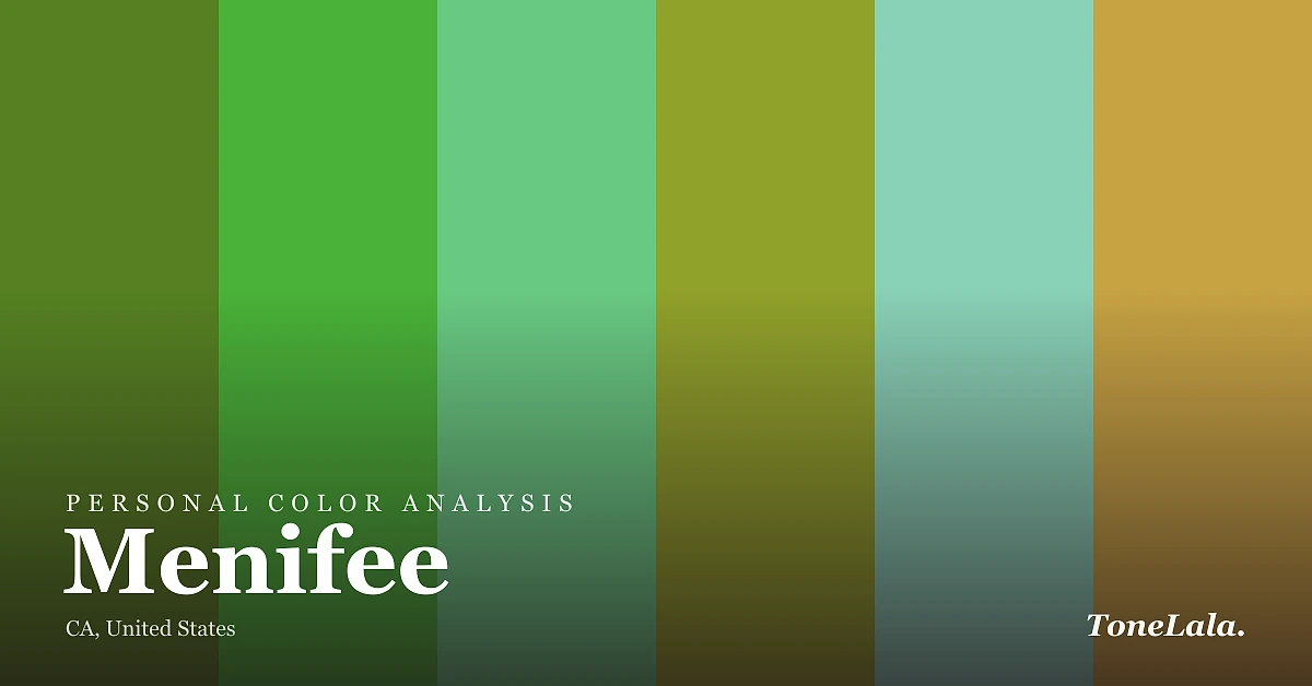 Personal color analysis in Menifee — the Menifee color palette by ToneLala