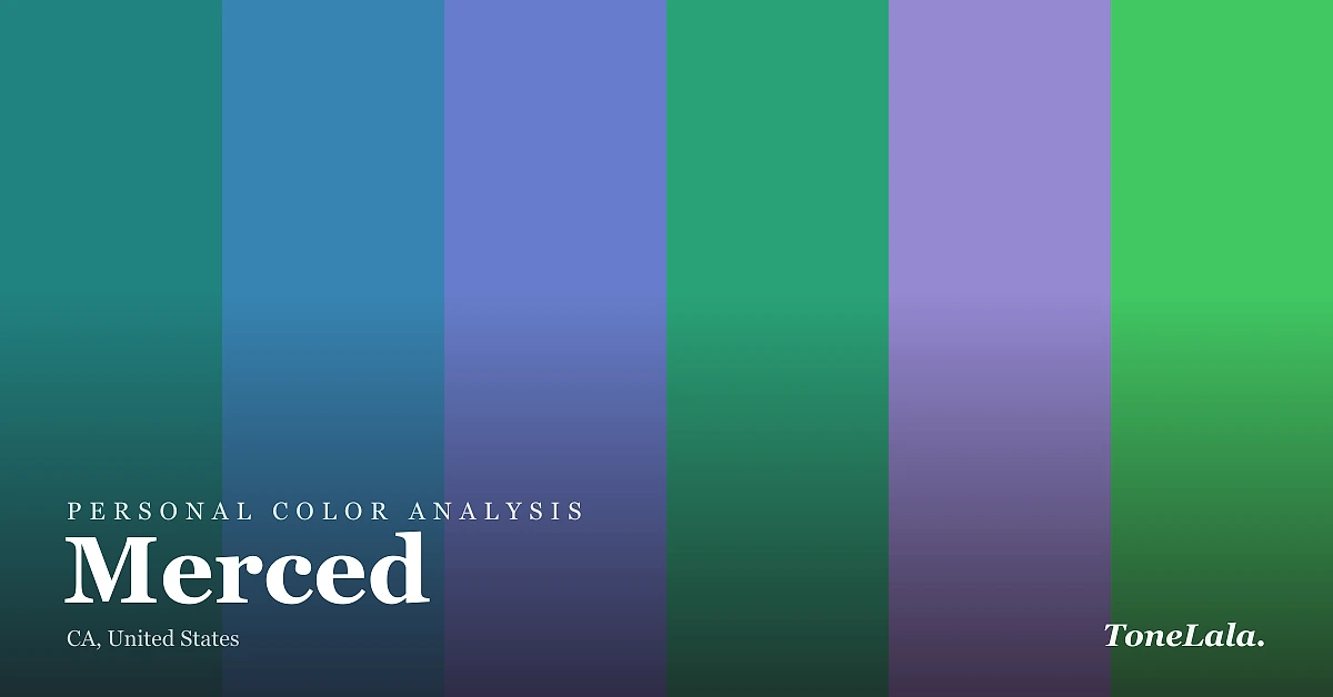 Personal color analysis in Merced — the Merced color palette by ToneLala